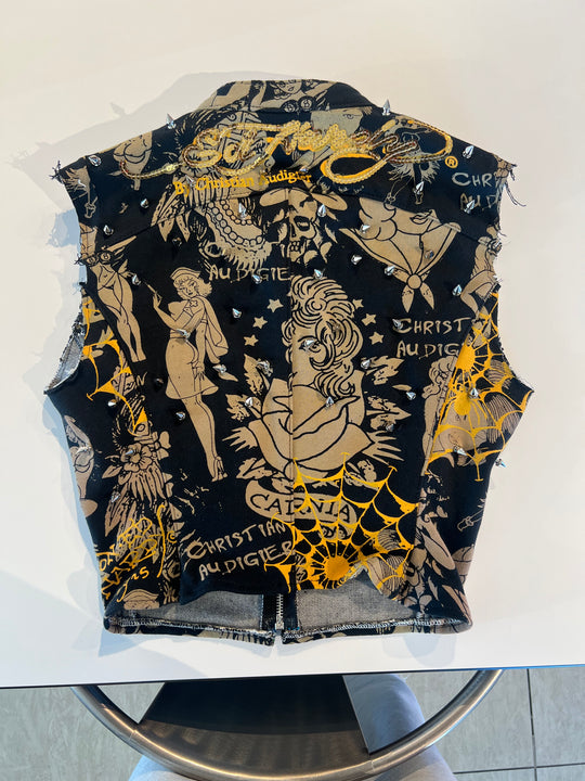 Ed Hardy Spiked Moto Vest