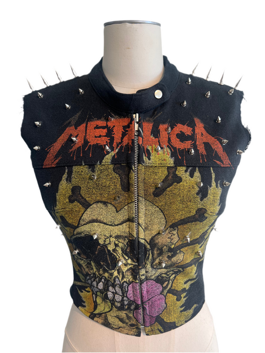 Metallica Spiked Moto Vest (red)