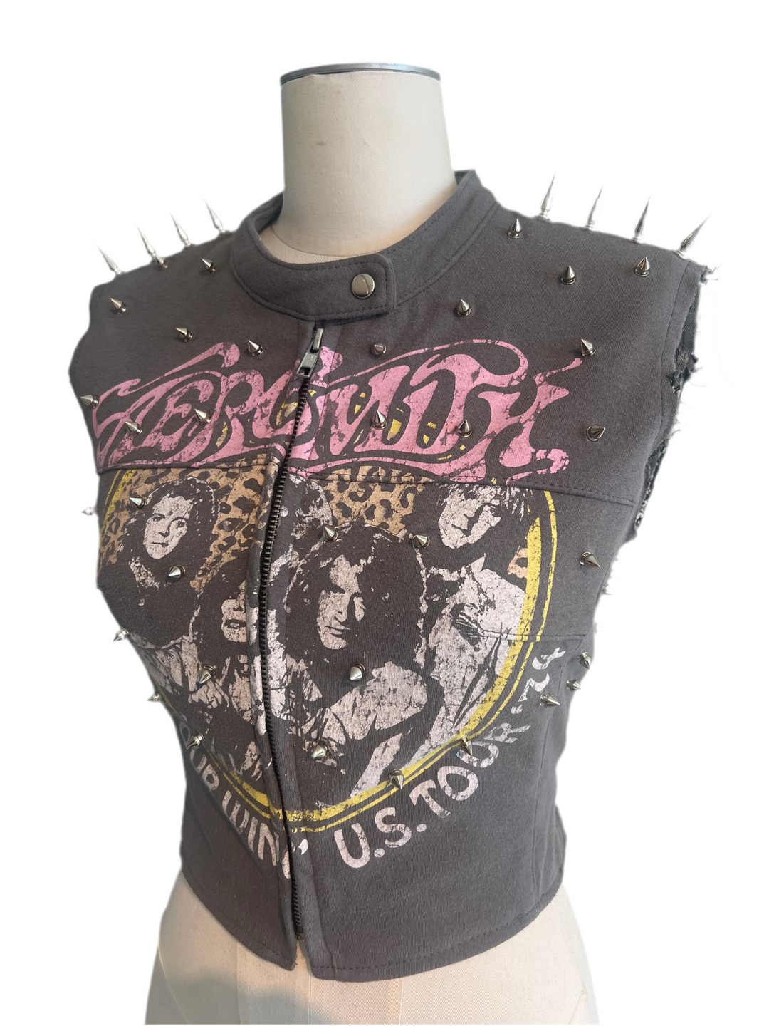 Aerosmith Spiked Moto Vest