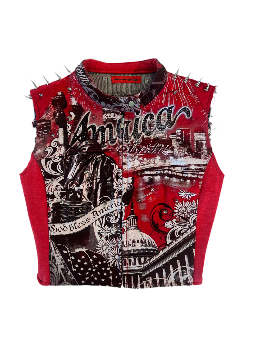America Spiked Moto Vest