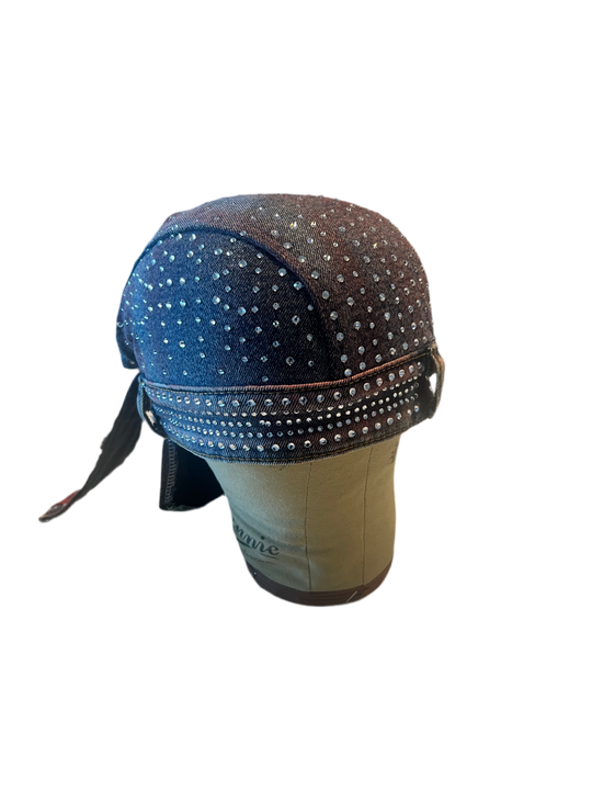 Denim Moto Cap (Red and Blue) MADE-TO-ORDER