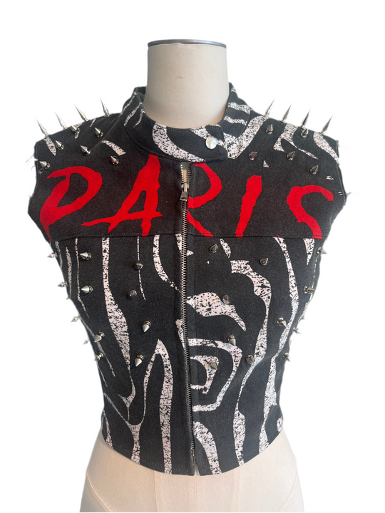 Paris is Punk Spiked Moto Vest