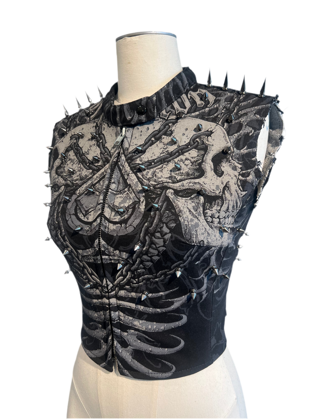 Affliction Spike Moto Vest (Black)