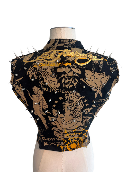 Ed Hardy Spiked Moto Vest