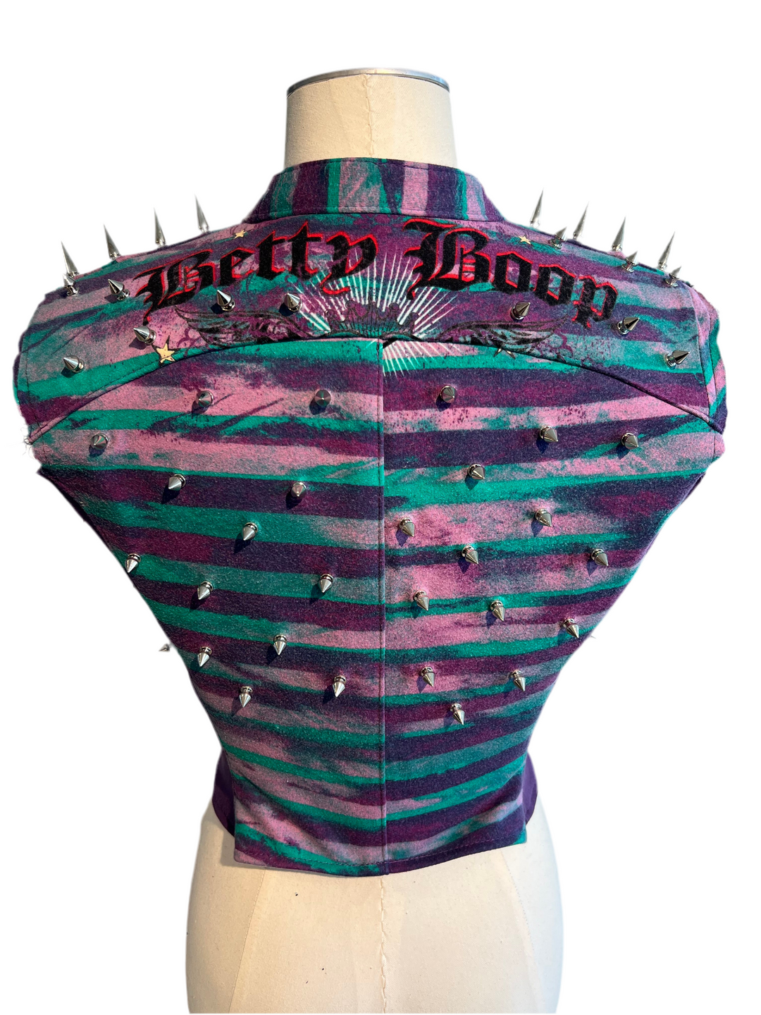 Betty Boop Spiked Moto vest
