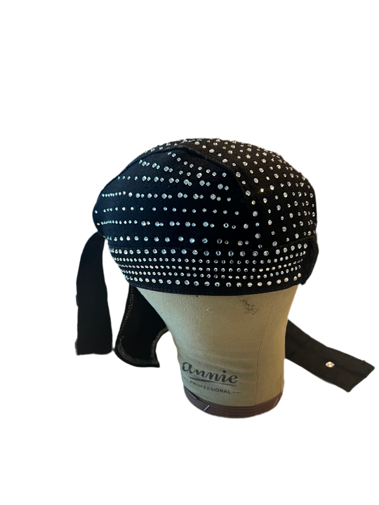 Denim Moto Cap (BLACK) MADE-TO-ORDER