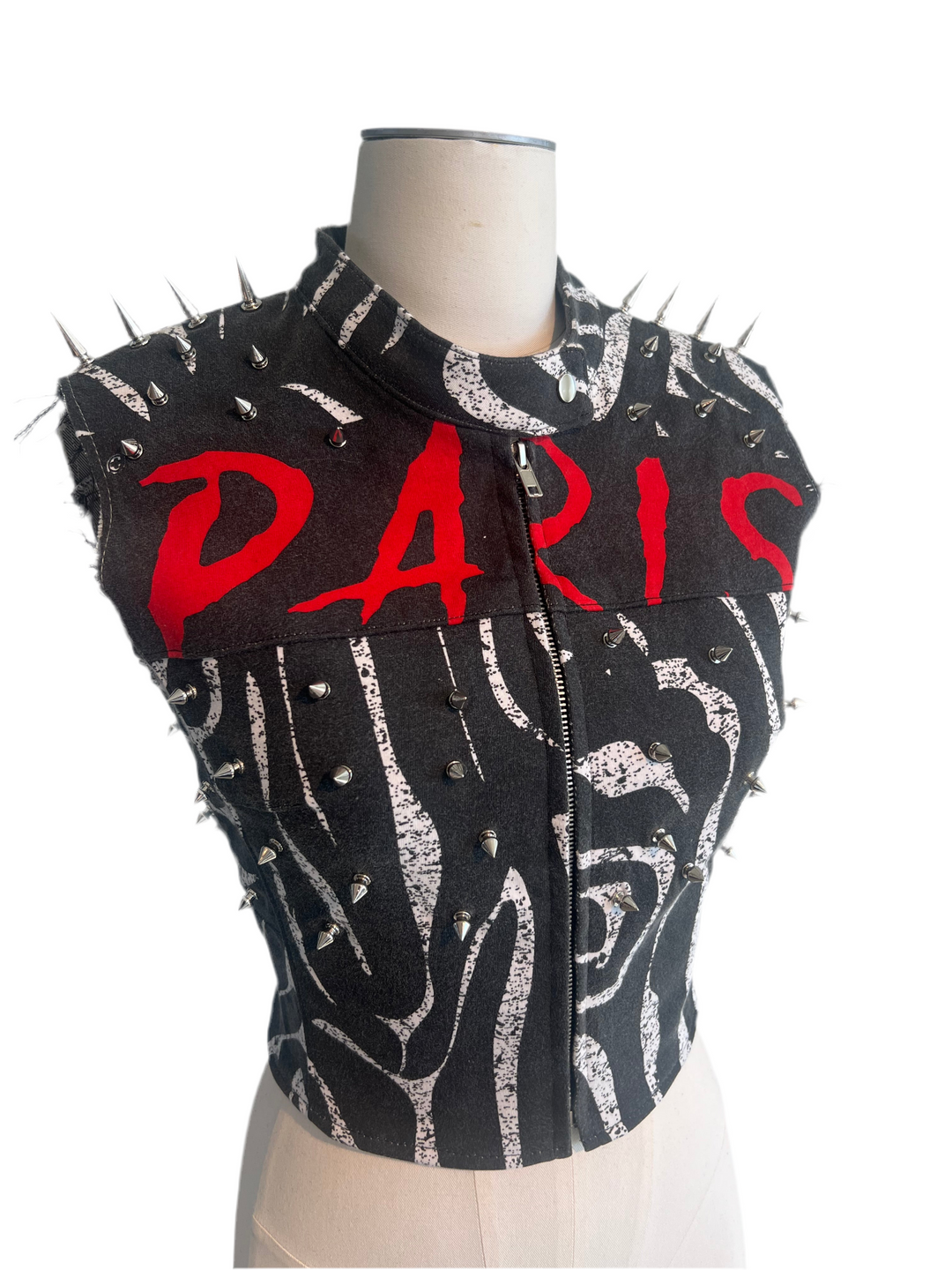Paris is Punk Spiked Moto Vest