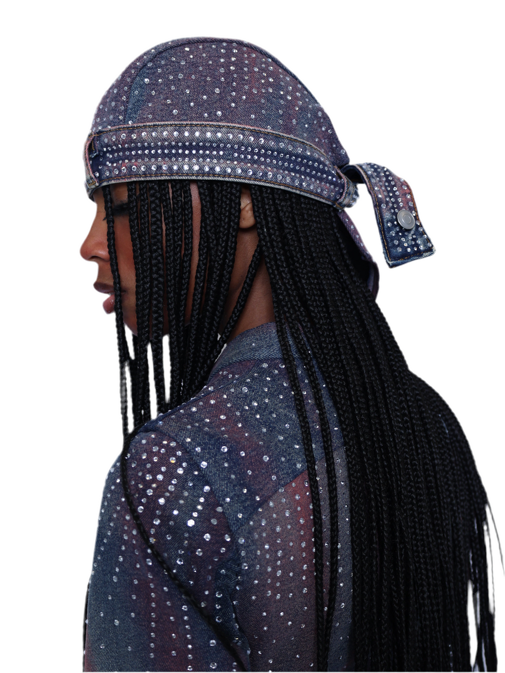 Denim Moto Cap (Red and Blue) MADE-TO-ORDER