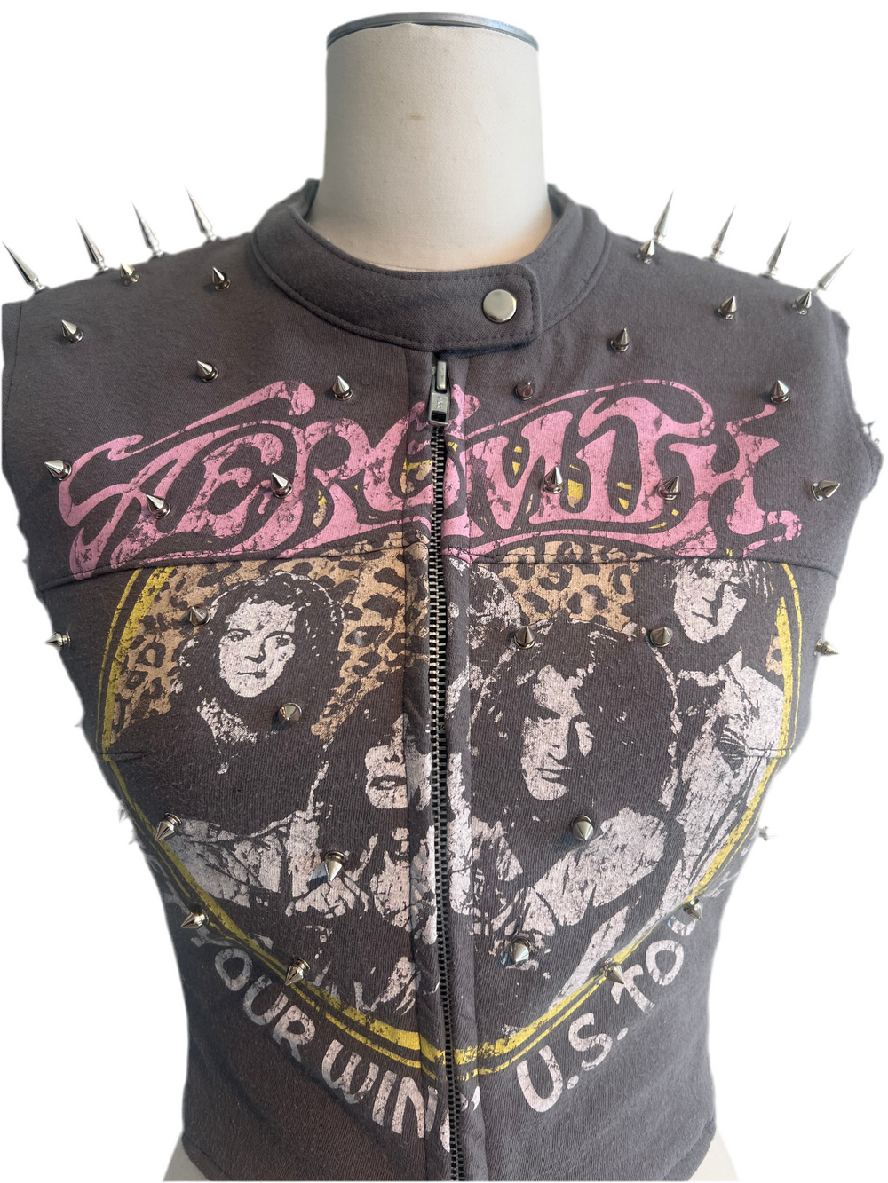 Aerosmith Spiked Moto Vest