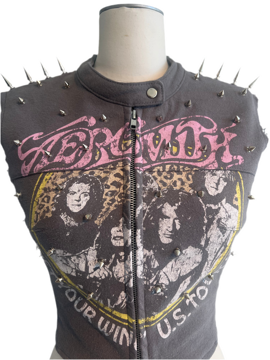 Aerosmith Spiked Moto Vest