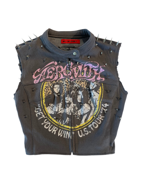 Aerosmith Spiked Moto Vest