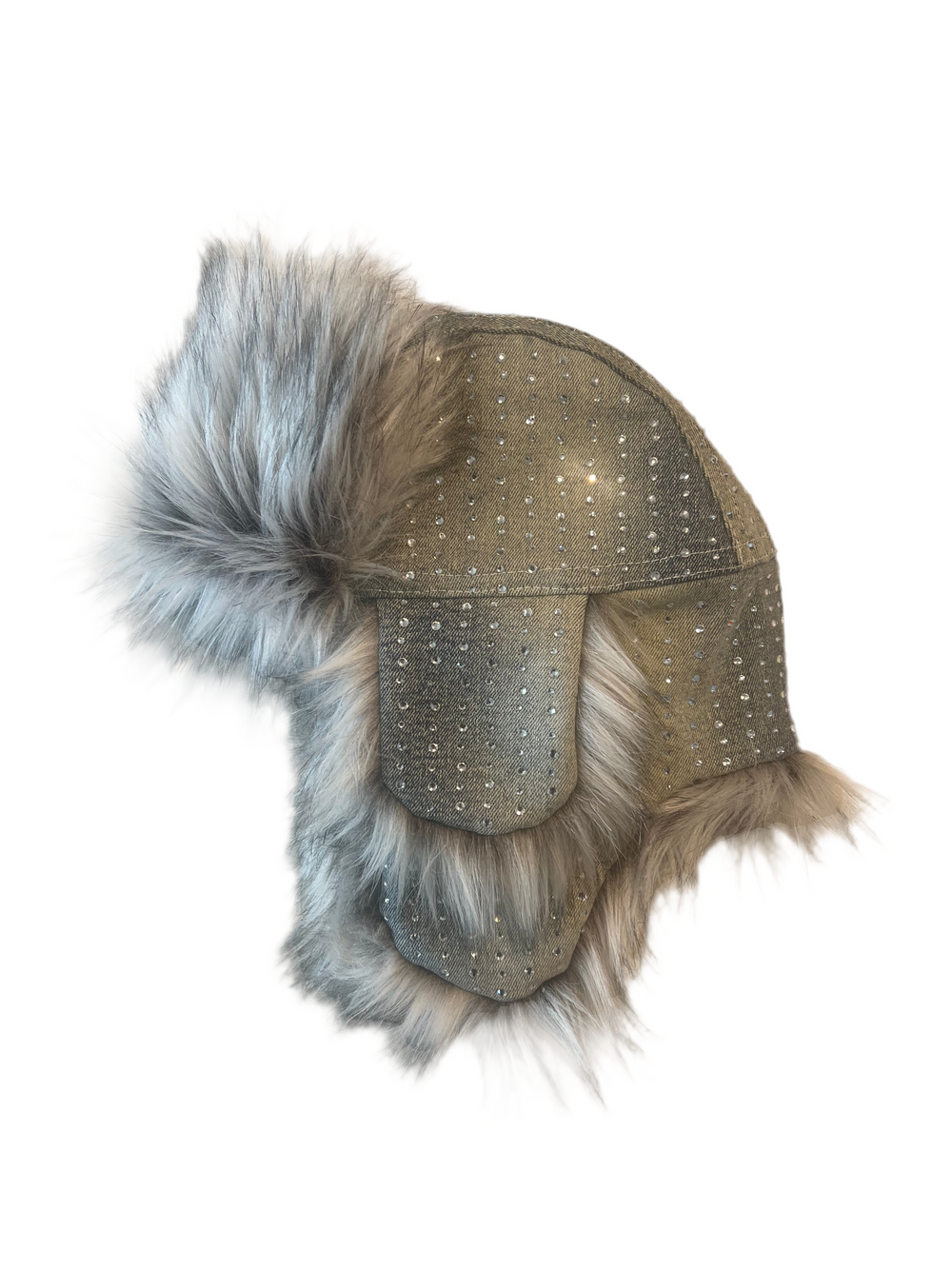 Rhinestone Trapper hat