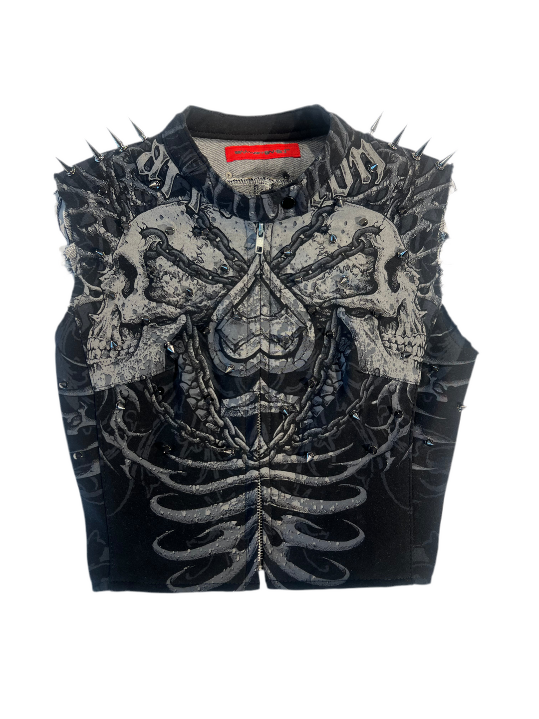 Affliction Spike Moto Vest (Black)