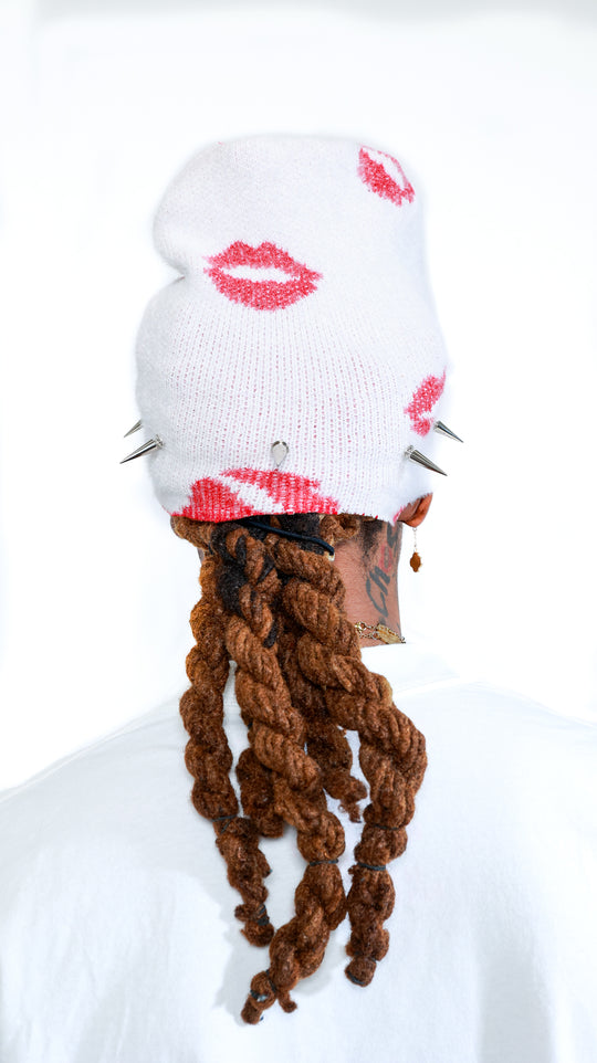 Kissy Lips Spiked Beanie