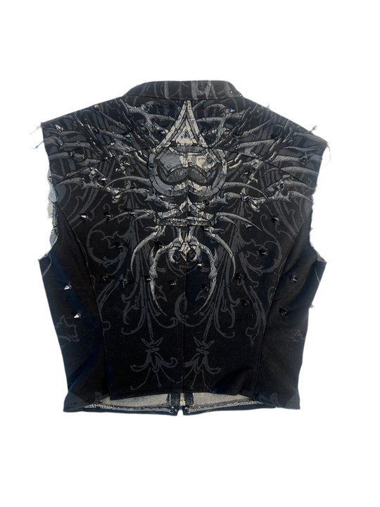 Affliction Spike Moto Vest (Black)