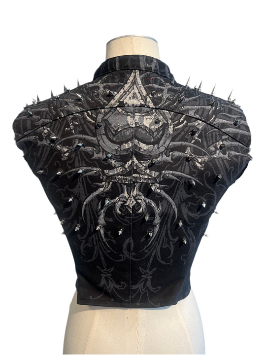 Affliction Spike Moto Vest (Black)