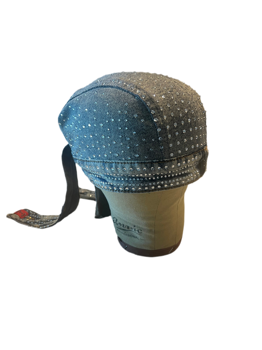 Denim Moto Cap (Light Blue) MADE-TO-ORDER