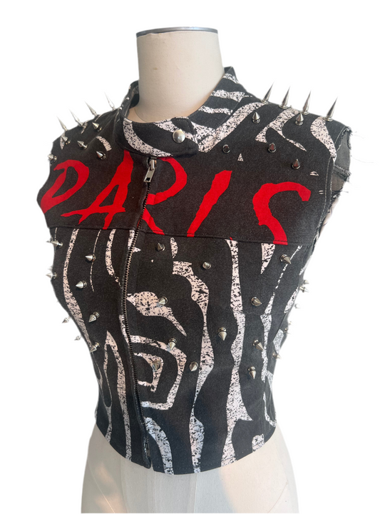 Paris is Punk Spiked Moto Vest