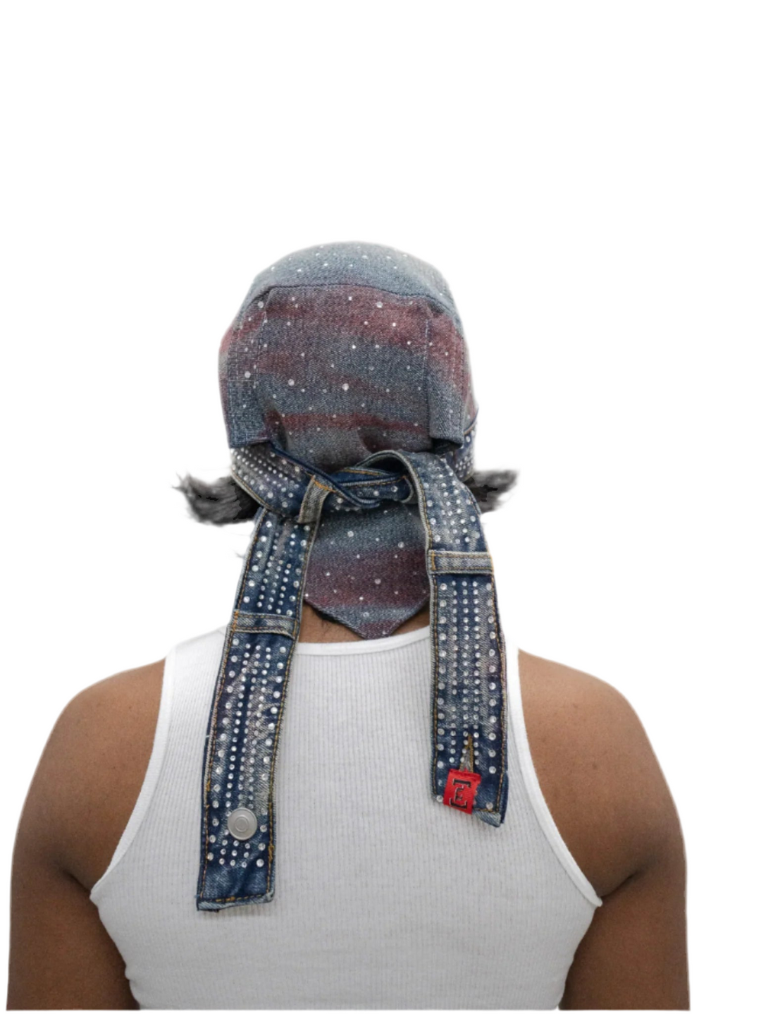 Denim Moto Cap (Red and Blue) MADE-TO-ORDER