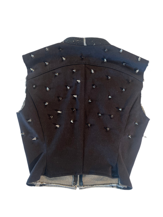 AC/DC Spiked Moto Vest