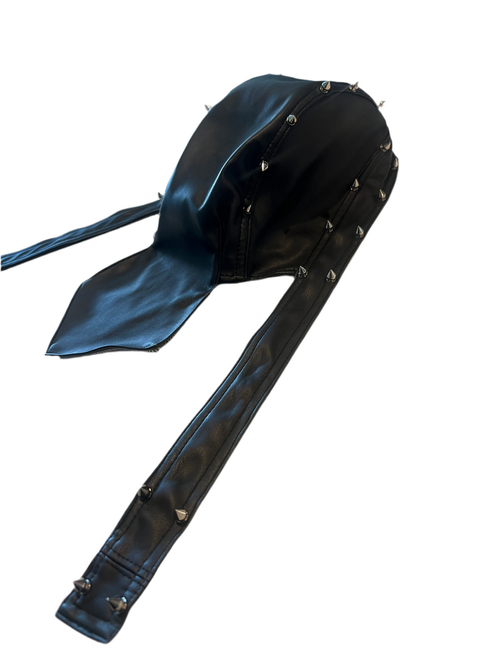 Spike Out Leather Moto Cap