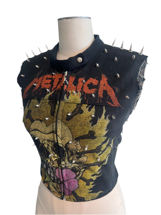 Metallica Spiked Moto Vest (red)