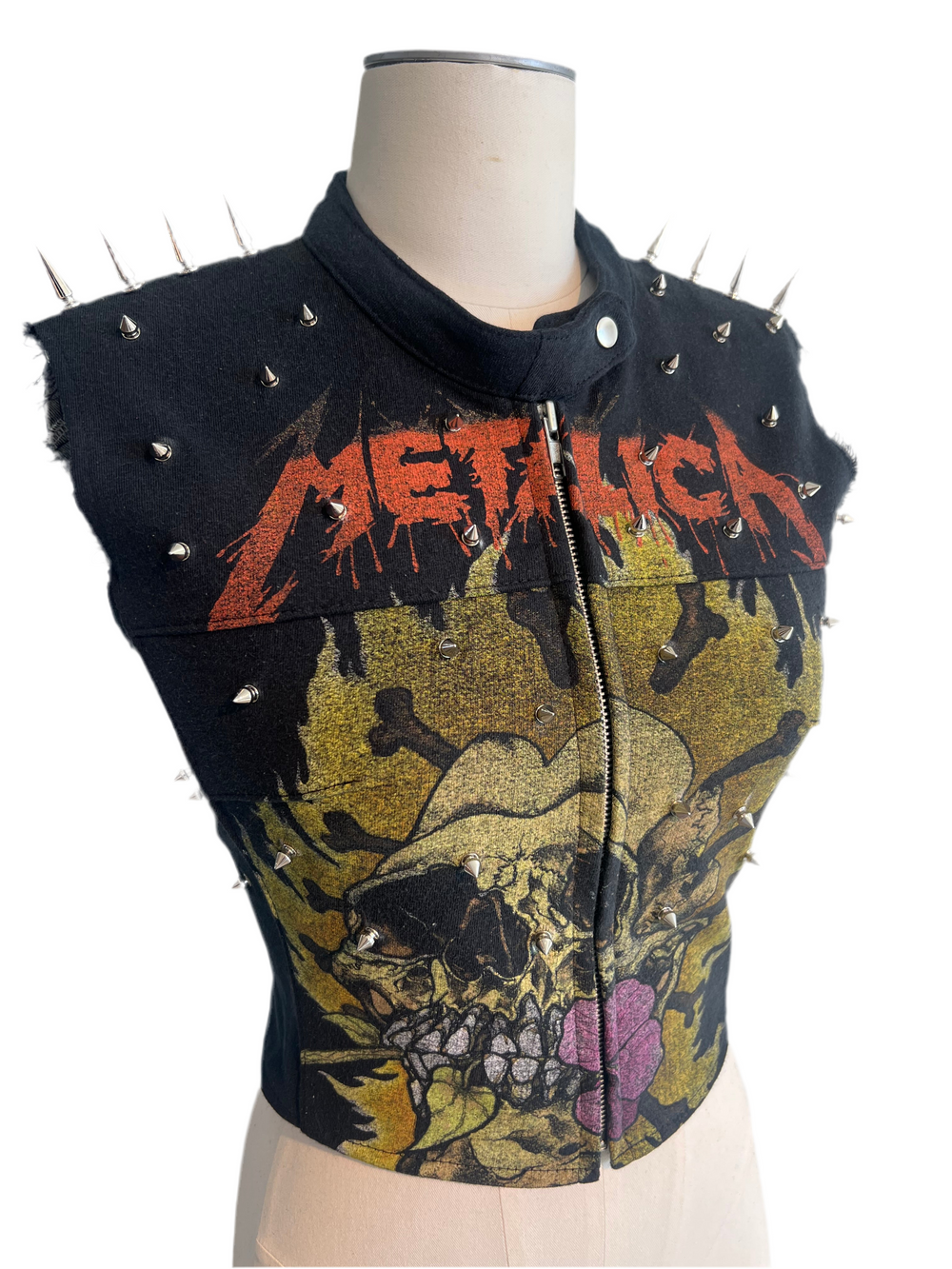 Metallica Spiked Moto Vest (red)
