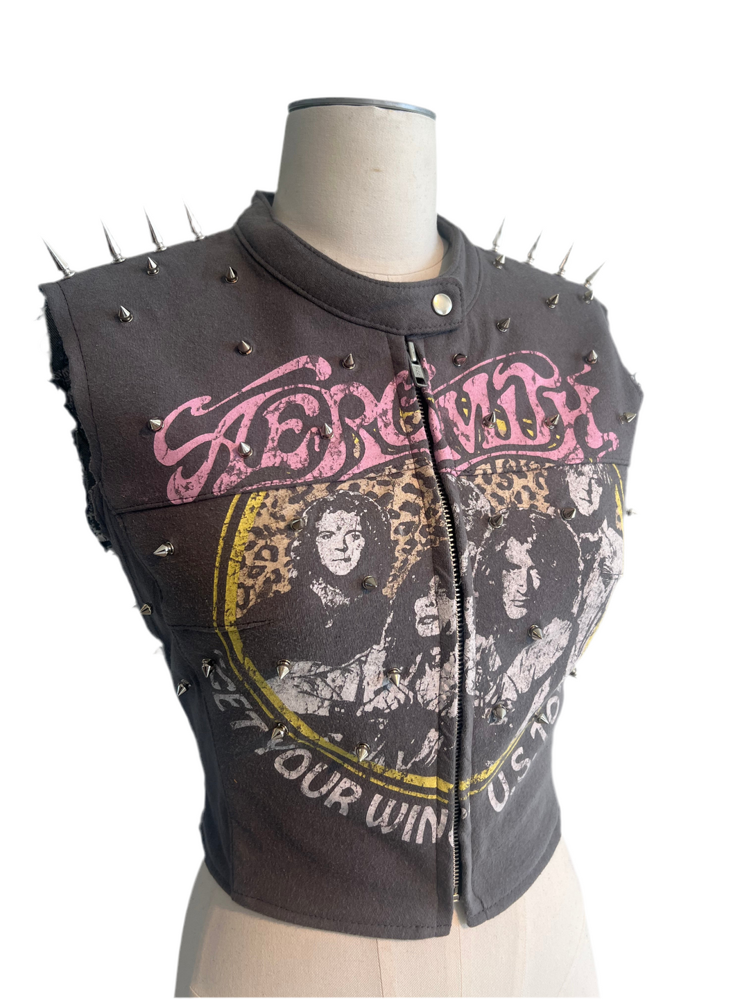 Aerosmith Spiked Moto Vest