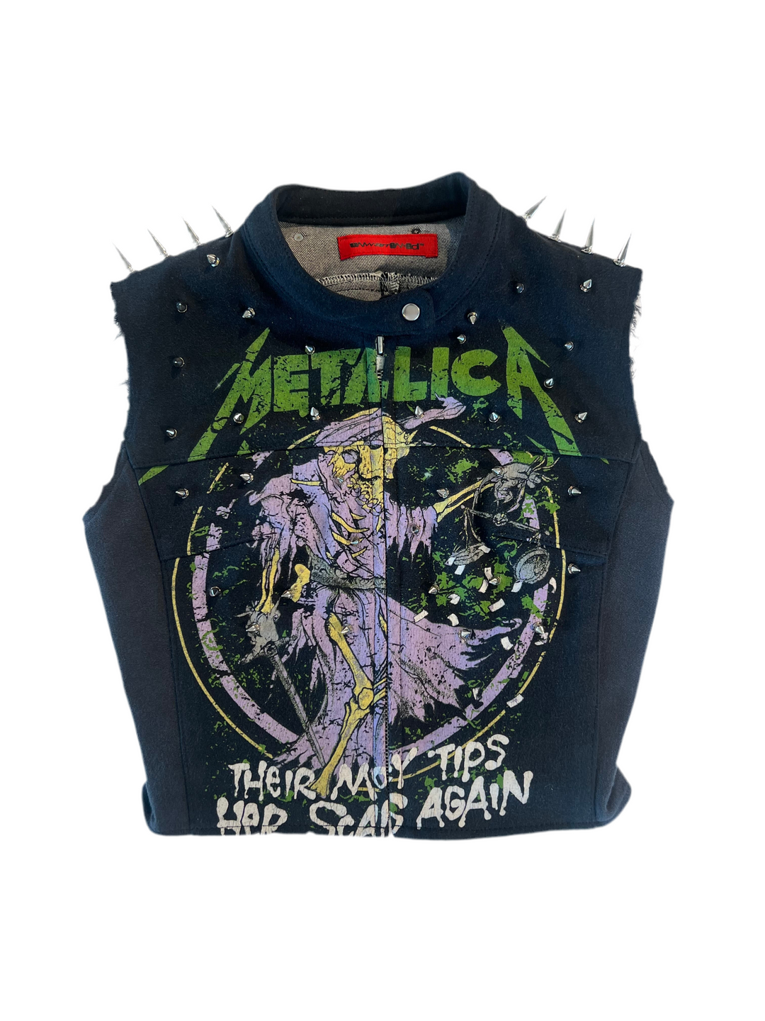 Metallica Spiked Moto Vest (green)
