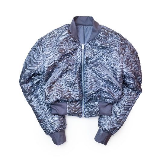 Silk Waves Bomber Jacket