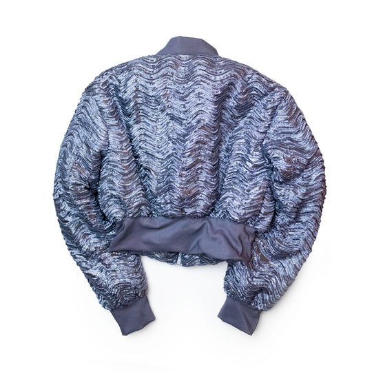 Silk Waves Bomber Jacket